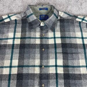 Pendleton Wool Flannel Shirt Mens Extra Large Plaid Button‎ Up Made in USA